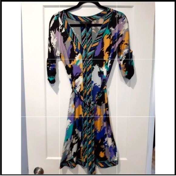 Beautiful Boho BCBG MazAzria Soft shift style dress with waist tie - XS - Picture 1 of 6